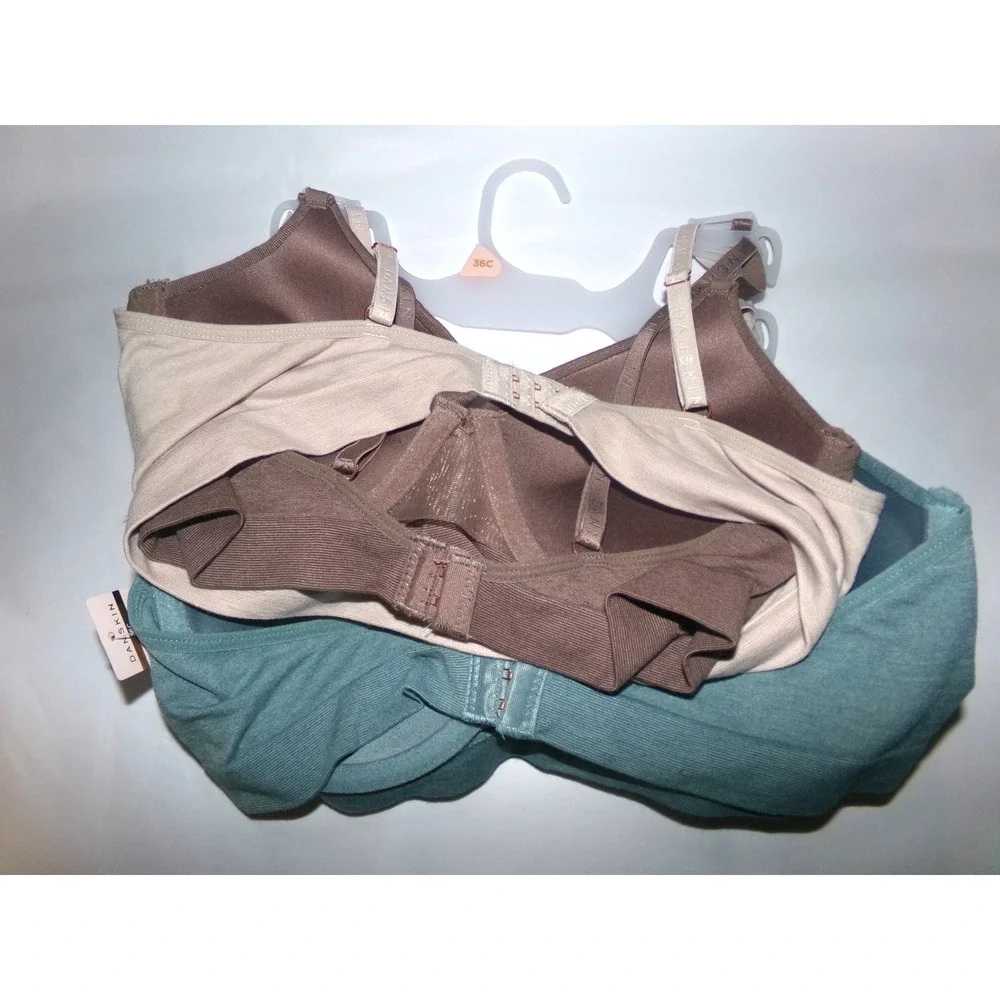 WOMENS DANSKIN 3 PACK MICROSOFT‎ LIFT BRAS~SZ 36C~$64